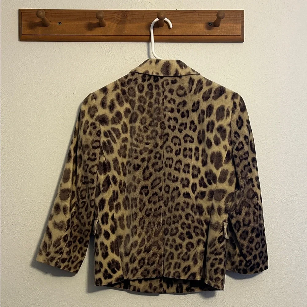 Talbots Animal Print Blazer Size 2 - Picture 5 of 5